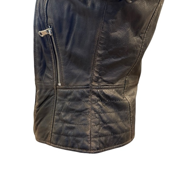 Bod & Christensen Blake Black 100% Genuine Leather Moto Biker Jacket Womens NWT - Picture 8 of 12